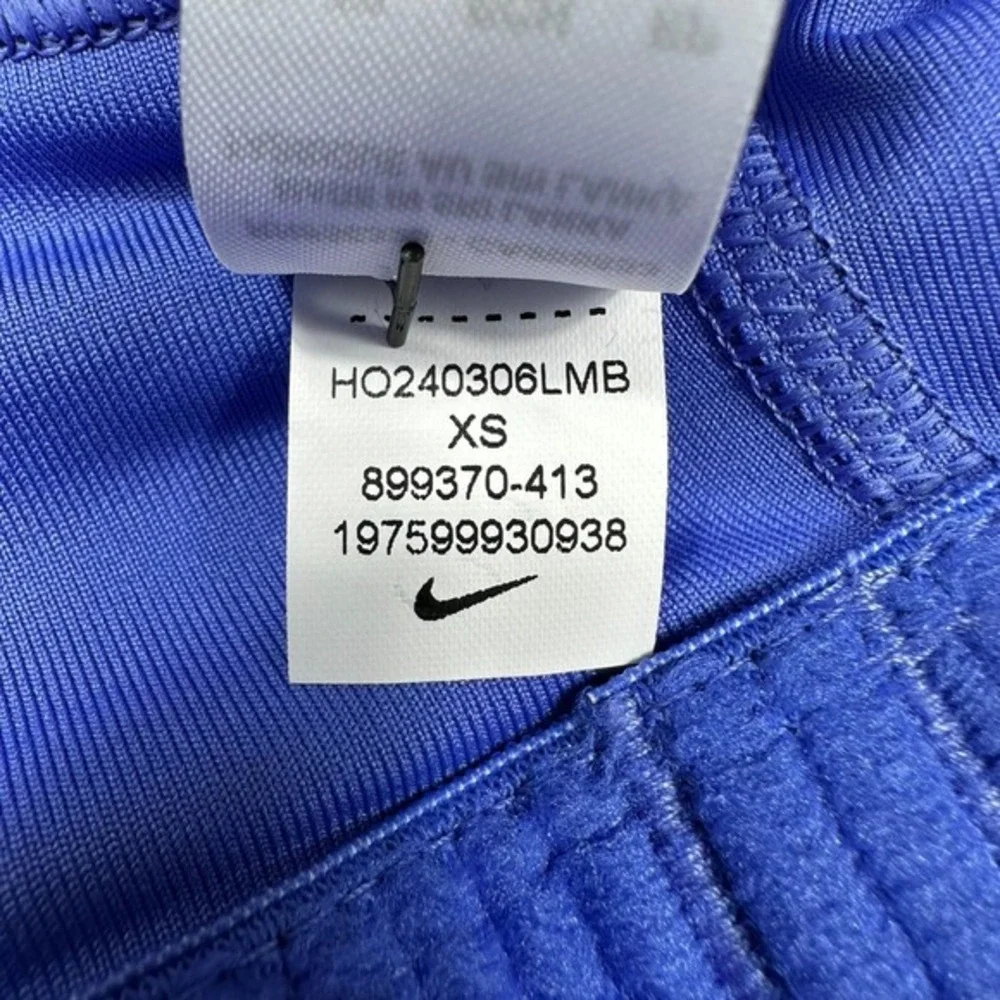 Nike Swoosh Futura Sports Bra XS Blue Joy Dry Fit Racerback Non-Padded 899370413